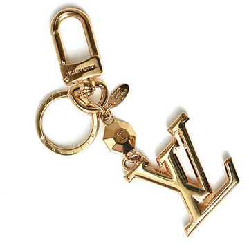 LOUIS VUITTON Keyring Key Ring Bag Charm  Porto Cle LV Facet Polish Gold M65216 Logo