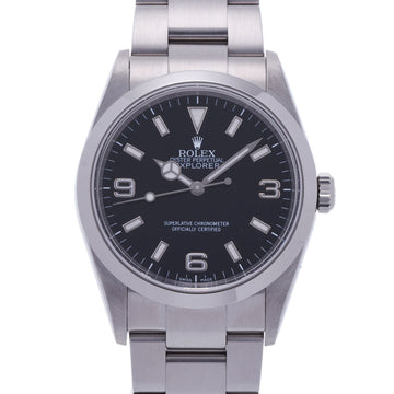 ROLEX Explorer 1 114270 Men's SS Watch Automatic Winding Black Dial