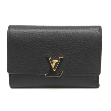 LOUIS VUITTON Taurillon Capucines Compact Wallet M62157 Women's Taurillon Leather Wallet [tri-fold] Noir