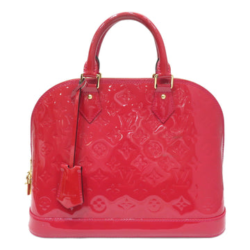 LOUIS VUITTON Monogram Vernis Alma PM M91770 Handbag Rose Andian Patent Leather Women's