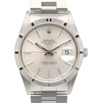 ROLEX Date Oyster Perpetual Watch SS 15210 Men's