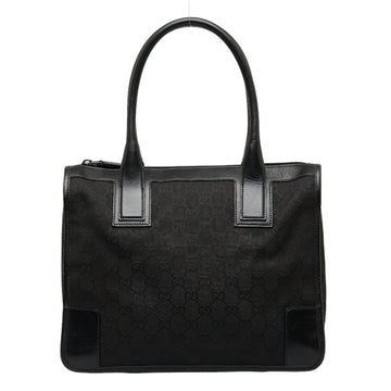 GUCCI GG canvas handbag tote bag 000 0855 black leather ladies