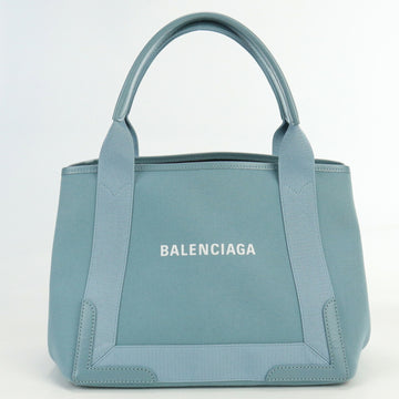 BALENCIAGA Navy Small Cabas 339933 4790 2HH3N Tote Bag Cotton Women's