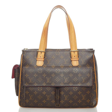 Louis Vuitton Monogram Multipri Cite Tote Bag M51162 Brown PVC Leather Ladies