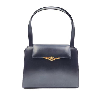 CARTIER sapphire line leather handbag ladies navy