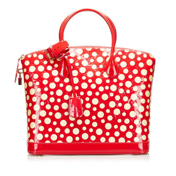 Louis Vuitton Vernis Dot Infinity Yayoi Kusama Lockit MM Handbag M91423 Rouge Enamel Women's LOUIS VUITTON