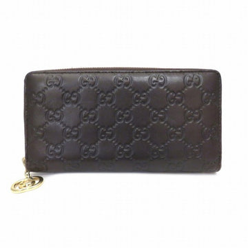 GUCCI Shima Round Zipper 212110 Long Wallet Unisex