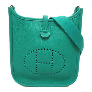 HERMES Evelyn TPM Vert Jade Shoulder Bag Green Vert Jade Taurillon Clemence leather