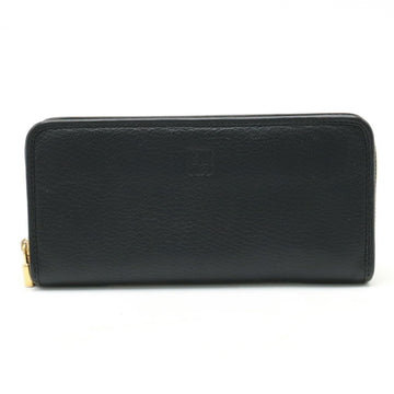 LOEWE Amazona Anagram Zip Around Wallet Round Long Leather Black 113N95.F13
