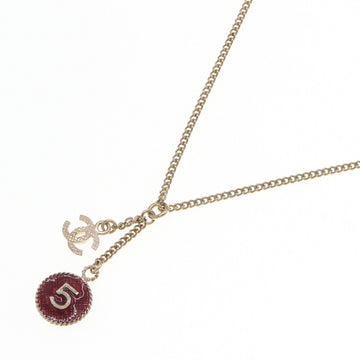 CHANEL Necklace No5 Gold Red Metal 2013 Model Ladies Cocomark Pendant