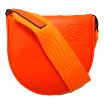 LOEWE Heel Pouch Mini Shoulder Bag Orange fluorescent orange leather canvas