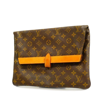 LOUIS VUITTON Clutch Bag Monogram Pochette Prianto M51805 Brown Men's Women's