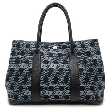 HERMES Garden PM K Engraved Made in 2007 Women's Tote Bag Toileso Ash/Buffel Navy/Black