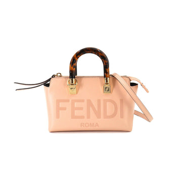 Fendi visor way mini 2way hand shoulder bag leather light pink 8BS067 By The Way Mini