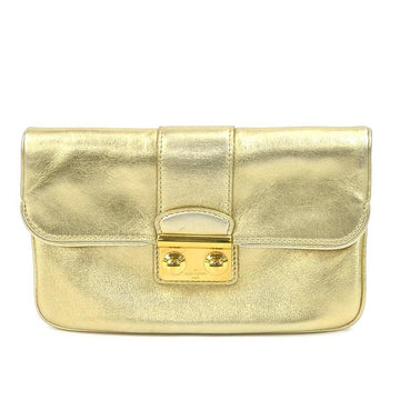 LOUIS VUITTON Clutch Bag Sofia Coppola Leather Gold Ladies M95861