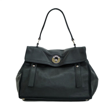 YVES SAINT LAURENT Muse Toe Handbag Black 229680 Leather Ladies