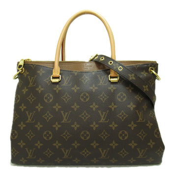 LOUIS VUITTON Pallas Tote Bag Brown Havane Monogram PVC coated canvas M40907