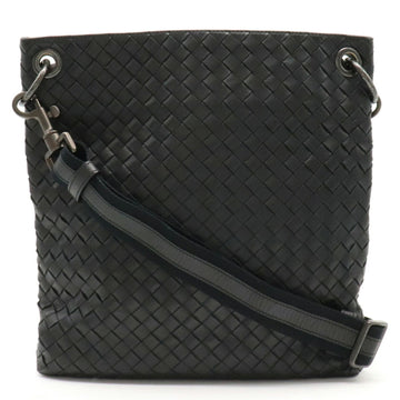 Bottega Veneta intrecciato shoulder bag leather black 172736