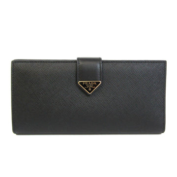 PRADA Saffiano SAFFIANO TAB 1MV025 Women's Leather Long Wallet [bi-fold] Black