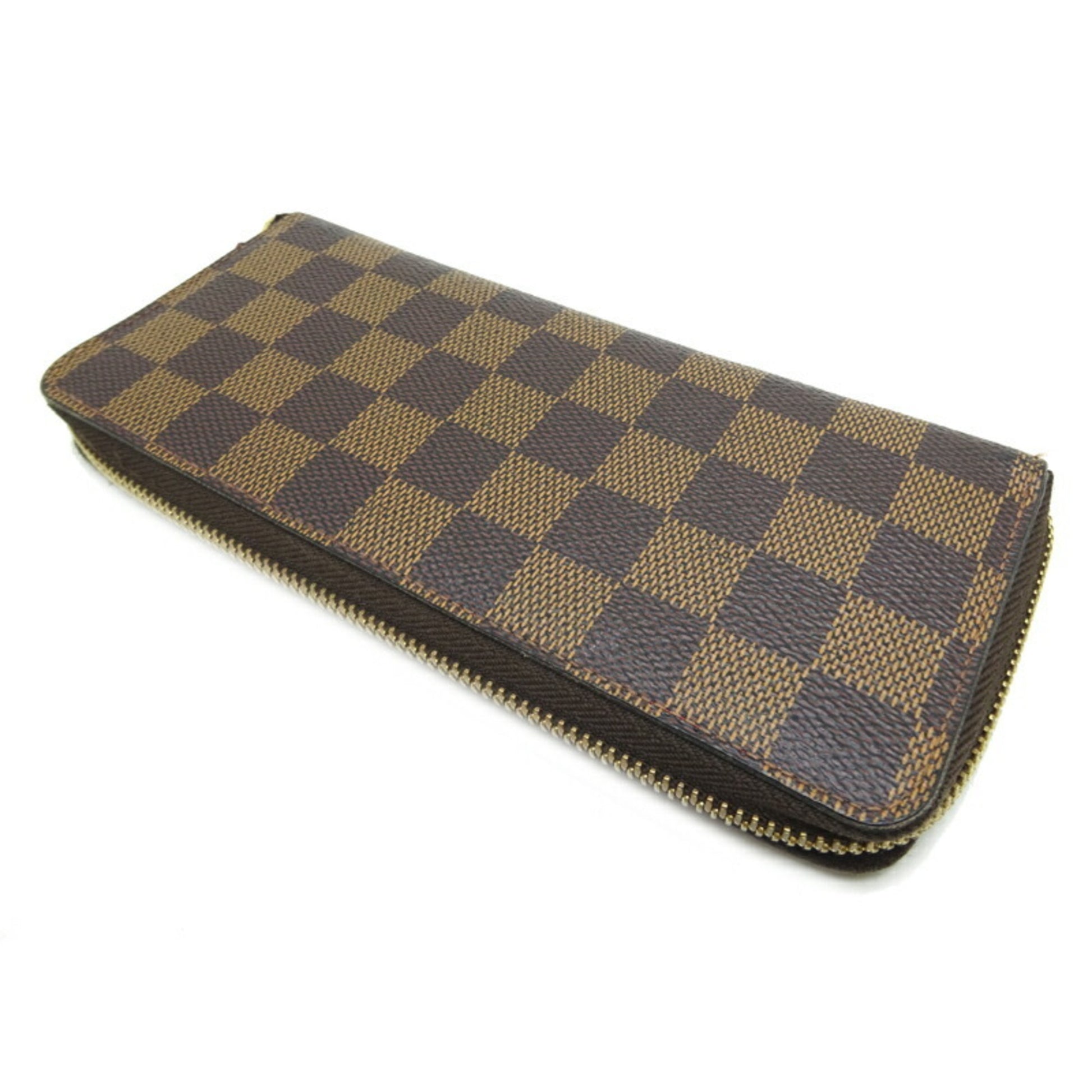 LOUIS VUITTON Portefeuil Clemence Women's Long Wallet N60534 Damier Eb