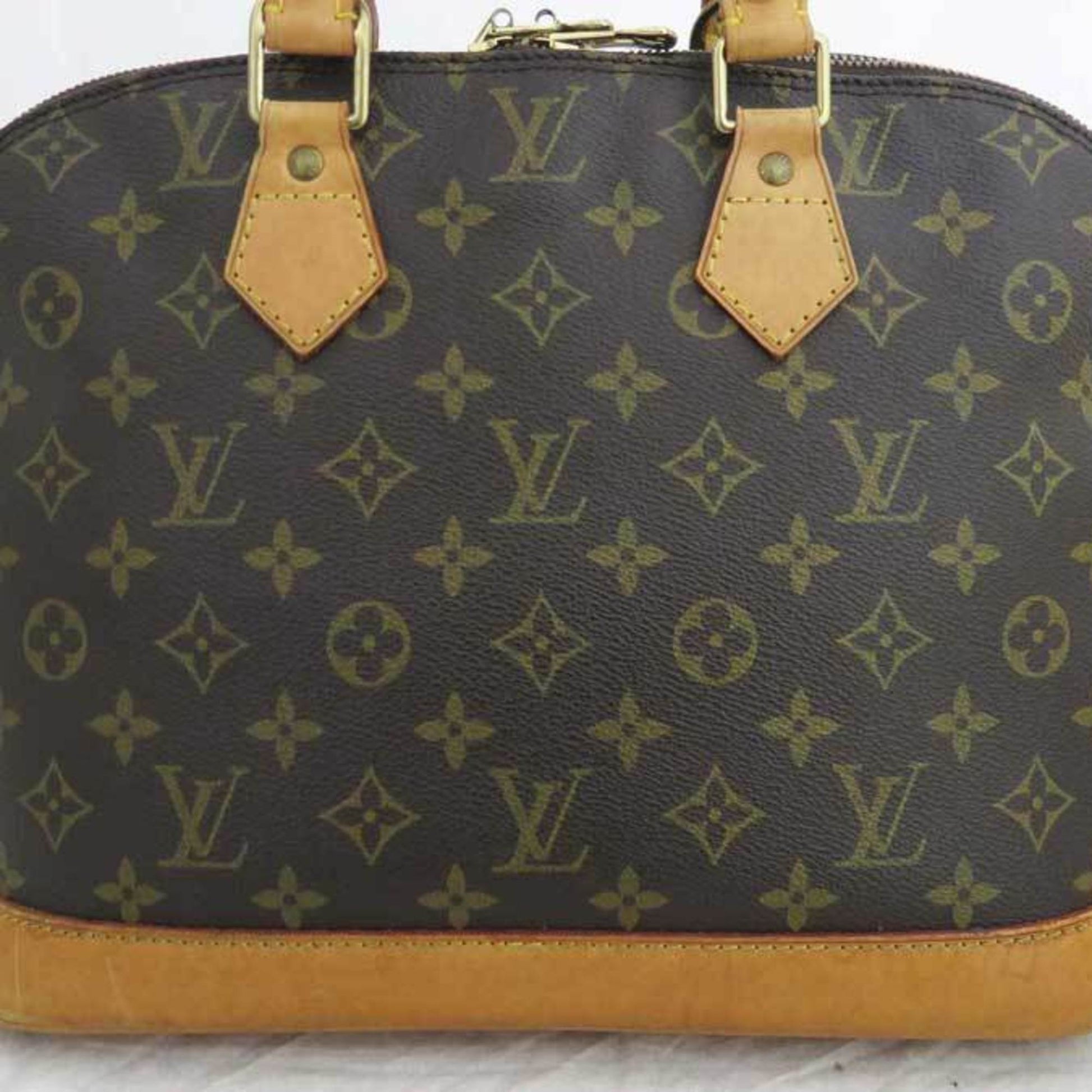 3ae5078] Auth Louis Vuitton Handbag Monogram Vernis Alma MM M91610 Rose  Florentine