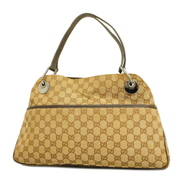 GUCCIAuth  GG Canvas Tote Bag 121023 Women's Leather Beige,Brown