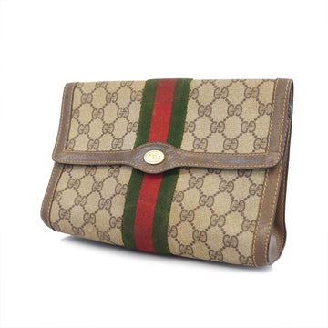 GUCCIAuth  Sherry Line Sherry 89 01 006 Men,Women,Unisex GG Supreme Clutch Bag