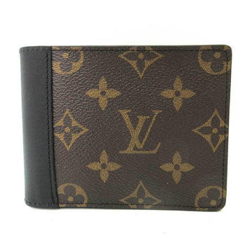 LOUIS VUITTON Wallet Portefeuille Multiple Brown x Black Mini Bifold Women's Men's Monogram Macassar M69408 LOUISVUITTON