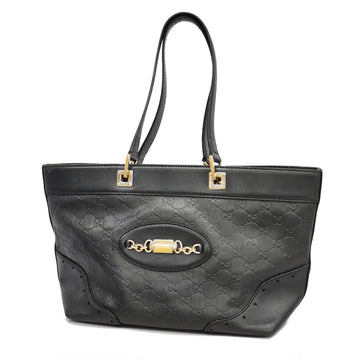 Gucci tote bag Gucci sima 145993 leather black gold Metal