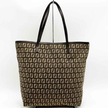 FENDI Zucchino Tote Bag Shoulder FF Pattern Brown Canvas Ladies Fashion 8BH074 IT9ZG26AAOXS