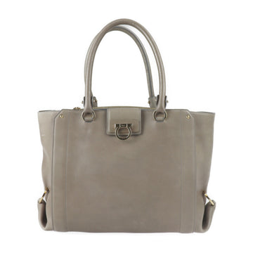 SALVATORE FERRAGAMO Gancini handbag 21 G187 leather gray series gold hardware tote bag shoulder