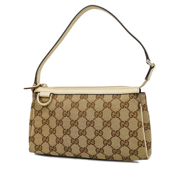 GUCCIAuth  GG Canvas Pouch 145750 Women's Beige