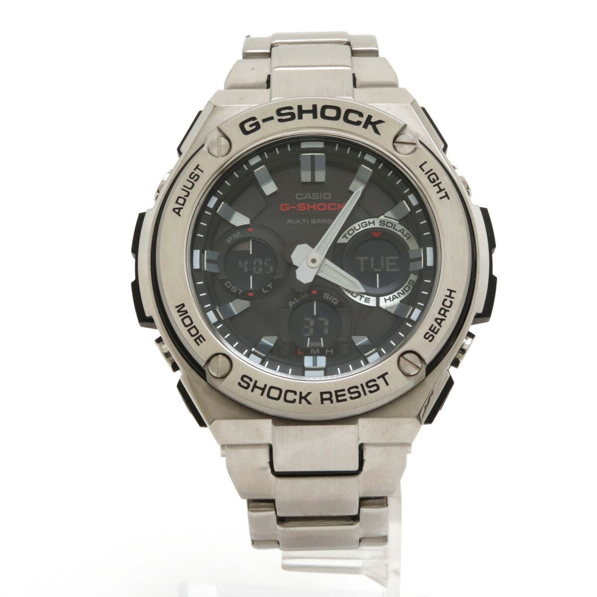 CASIO G-SHOCK GST-W110D Radio Solar Watch Men's G-STEEL Silver Tough M