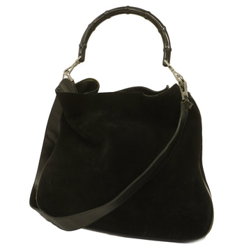 GUCCIAuth  Bamboo 2way Bag 001 1577 Women's Suede Black