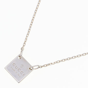 GUCCI Necklace Square Plate 223514 SV Sterling Silver 925 Ladies