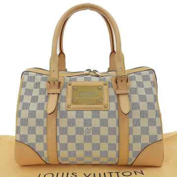 LOUIS VUITTON BERKELEY HANDBAG DAMIER AZUR CANVAS & LEATHER N52001