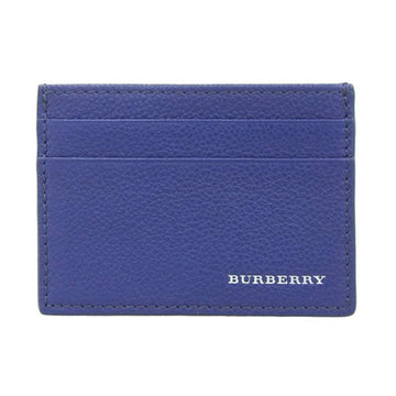 BURBERRY leather card case blue