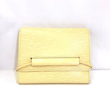 LOUIS VUITTON Trifold Wallet M6346A Portefeuille Elastic Epi Cream Yellow French Rubber Band with Coin Purse Compact Women's Men's ITF3T4ZC0JRO RLV2448M