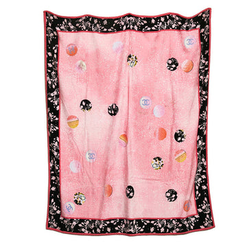 CHANEL beach mat blanket towel pink cotton ladies