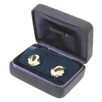 TIFFANY & Co. Earrings Shell Motif K18 Yellow Gold