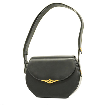 CARTIERAuth  Sapphire Women's Leather Shoulder Bag Black