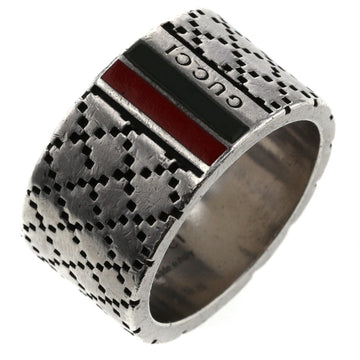 GUCCI Ring Diamantissima Wide Width Approx. 12mm Silver 925 Upper No. 15.5 Lower 18 Men's