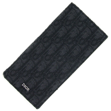 Dior Card Holder Bi-Fold Oblique Jacquard Beige/Black in Canvas - US
