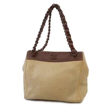Chanel Handbag Women's Coated Canvas Handbag Beige,Brown