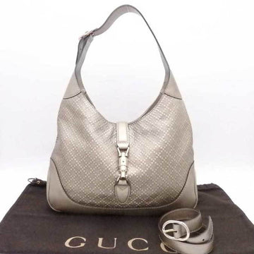 GUCCI 2Way Bag Shoulder Diamante New Jackie PVC/Leather Gold Ladies 277520