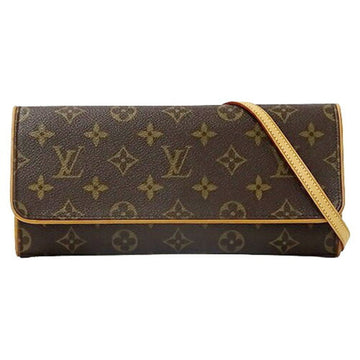 LOUIS VUITTON Bag Monogram Women's Shoulder Waist Pouch 2way Pochette Twin GM M51852 Brown