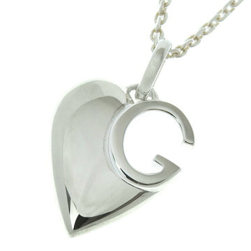 GUCCI SV925 Heart G Necklace - silver