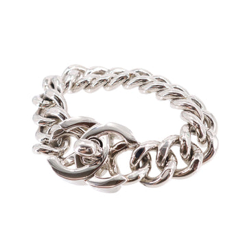 CHANEL Cocomark Turnlock Chain Bracelet Silver 96P Vintage Accessories