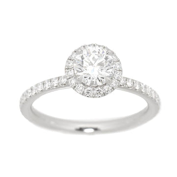 Harry Winston round micropave diamond 0.57ct D/VVS2/3EX No. 8 ring Pt platinum HW Diamond Ring