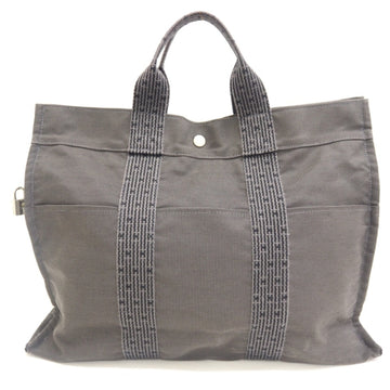 HERMES/ Tote MM Yell Line Bag Gray Unisex